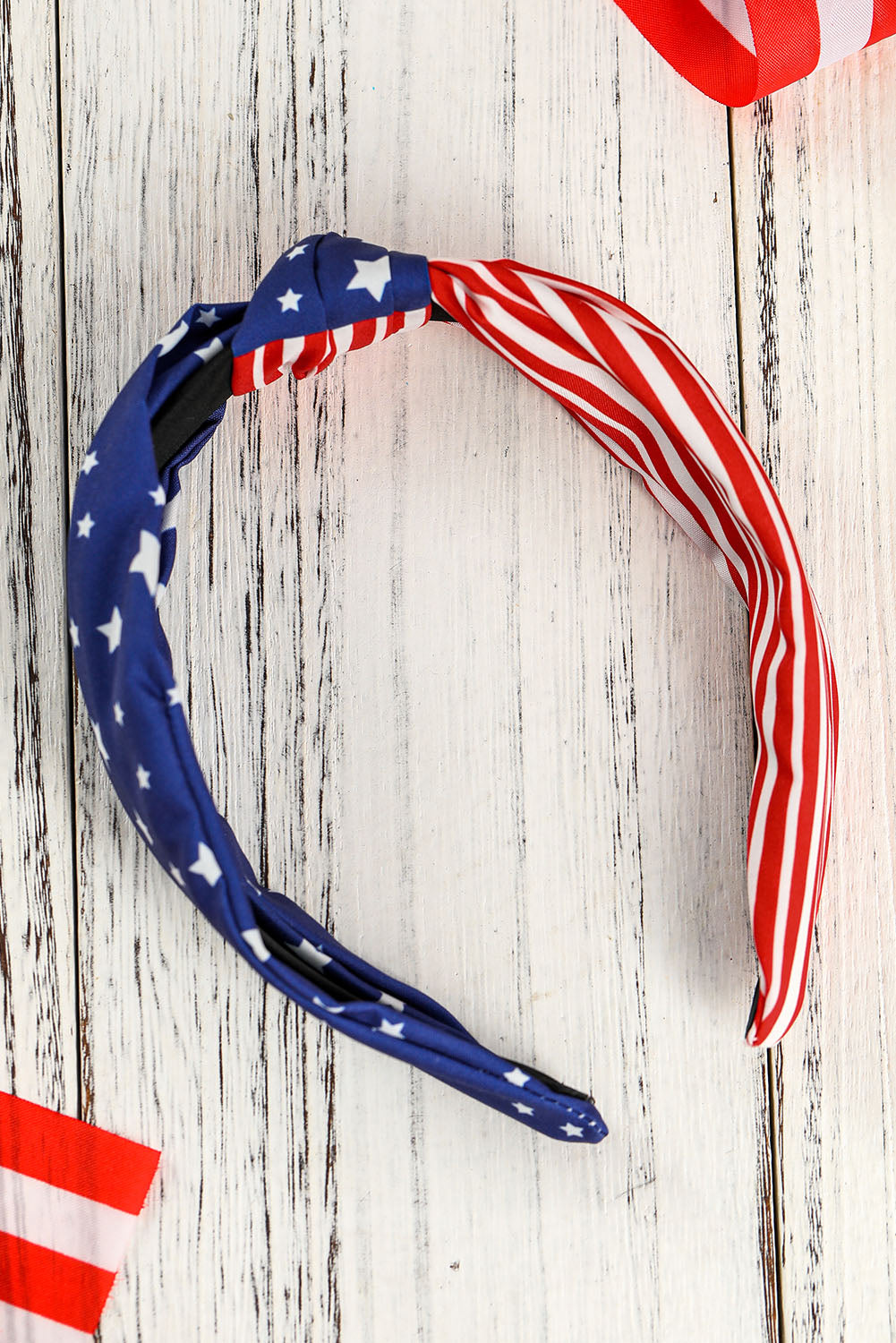 Multicolor American Flag Bow Knot Wide Headband