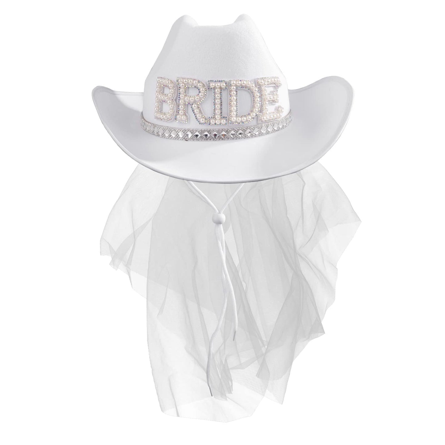 Bride Cowboy Hat and Veil