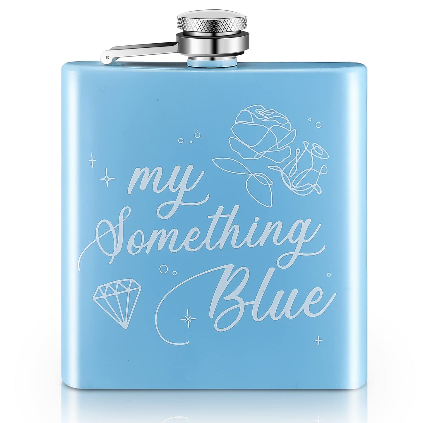 My Something Blue Bride 6 oz Alcohol Flask