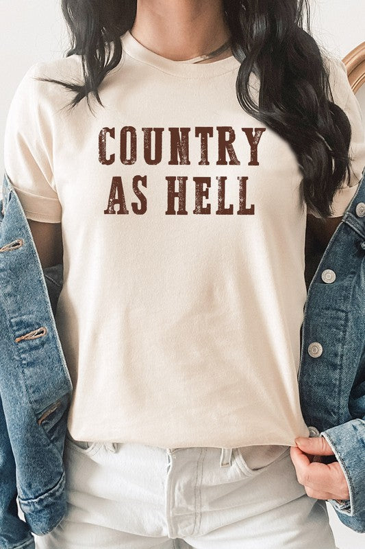 Country As Hell Western Graphic Tee