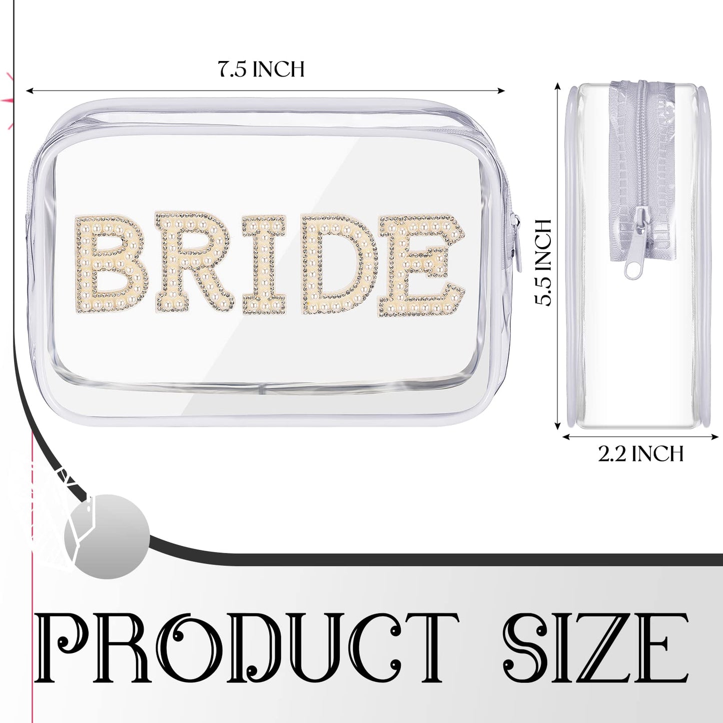 Bride - Clear Makeup Bag