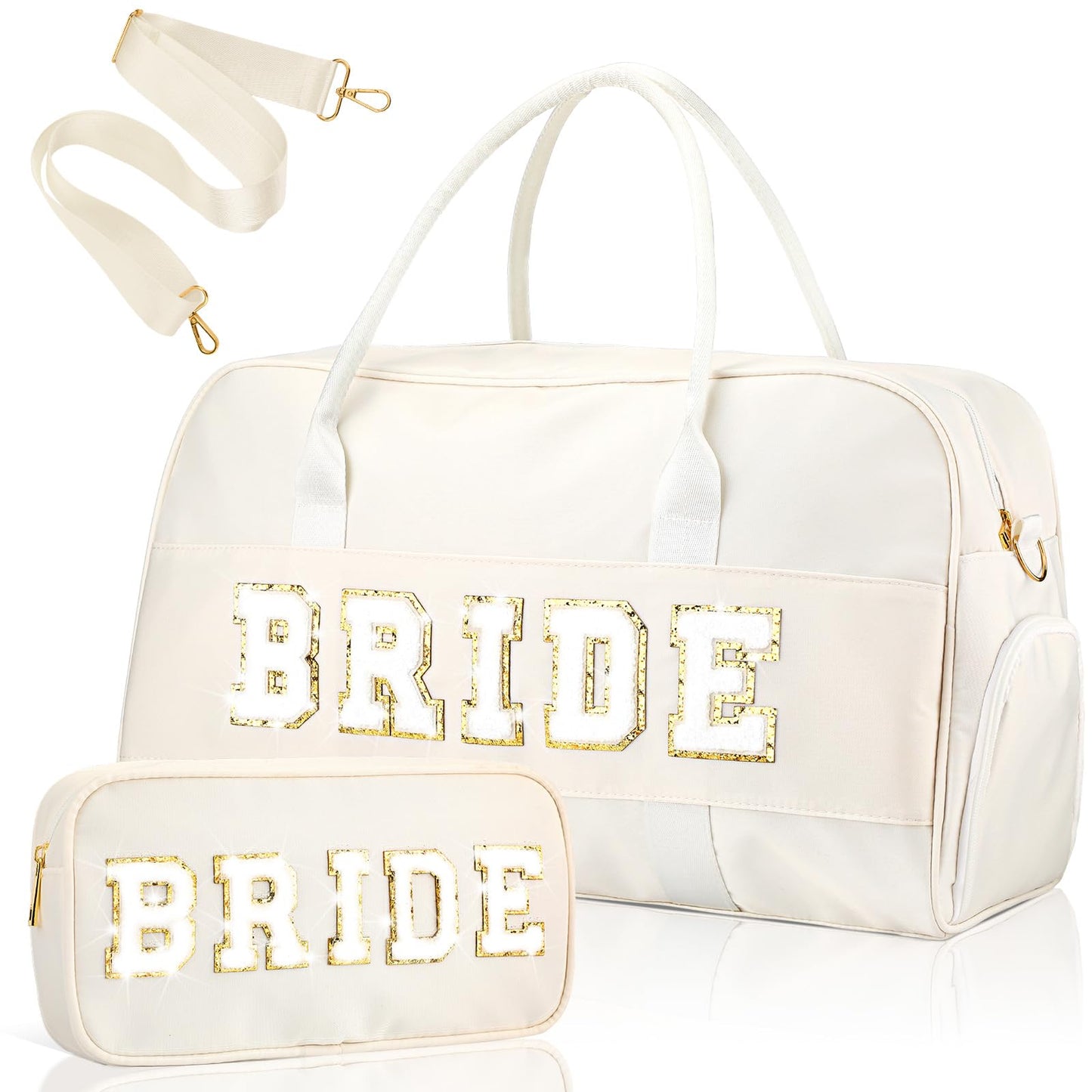 2 Pc Wedding Weekend Bag with Shoes Compartment