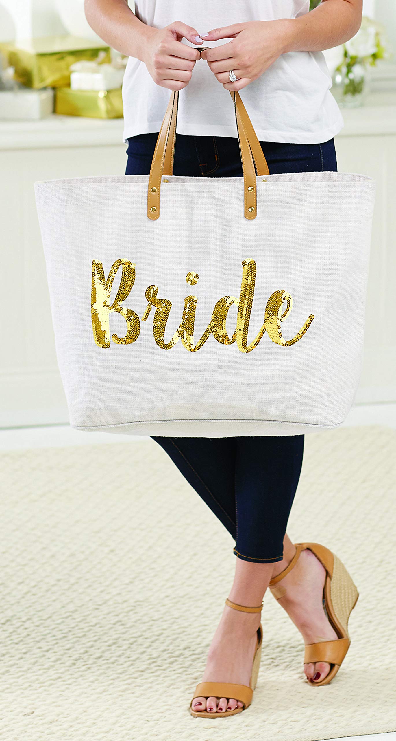 Bride - Gold Sequin Tote