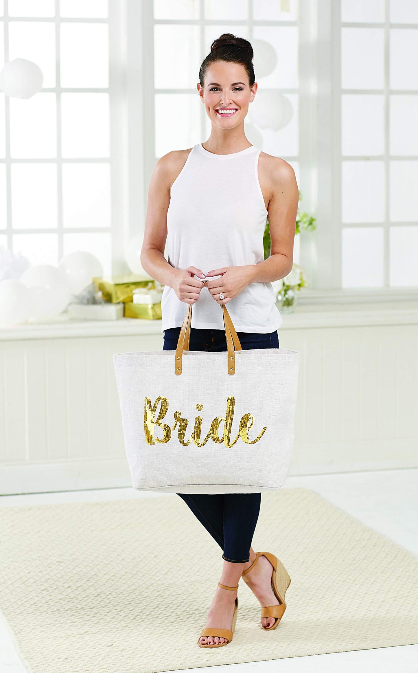 Bride - Gold Sequin Tote