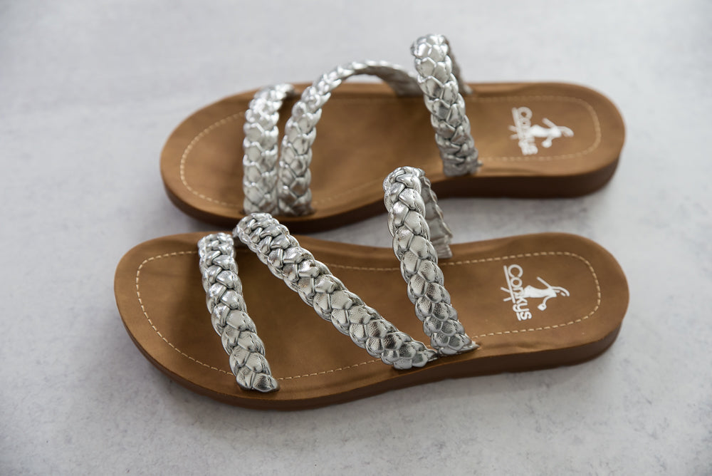 Twist N Shout Sandals in Silver